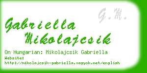 gabriella mikolajcsik business card